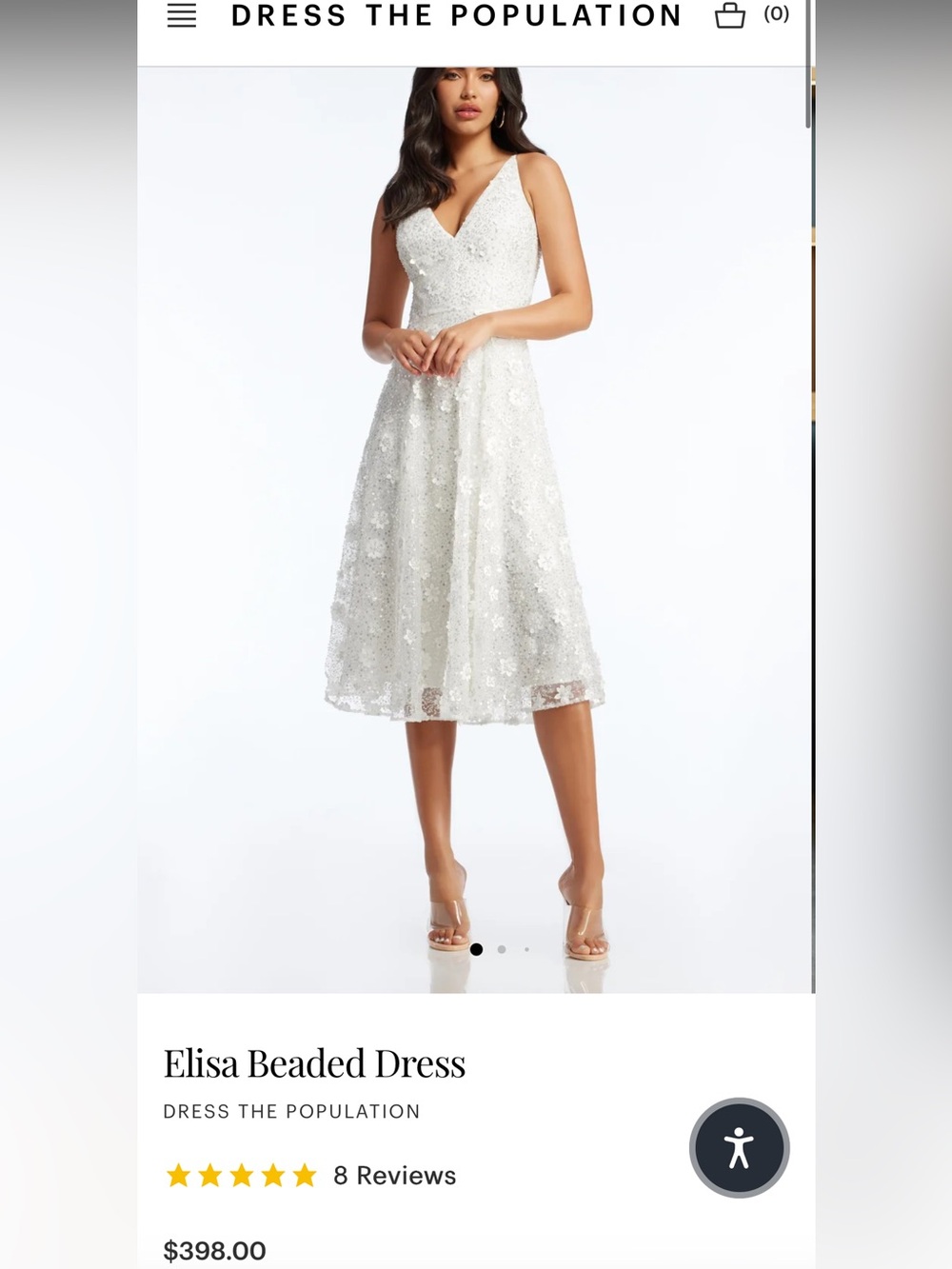 Dress the Population Elisa Beaded Midi Dress